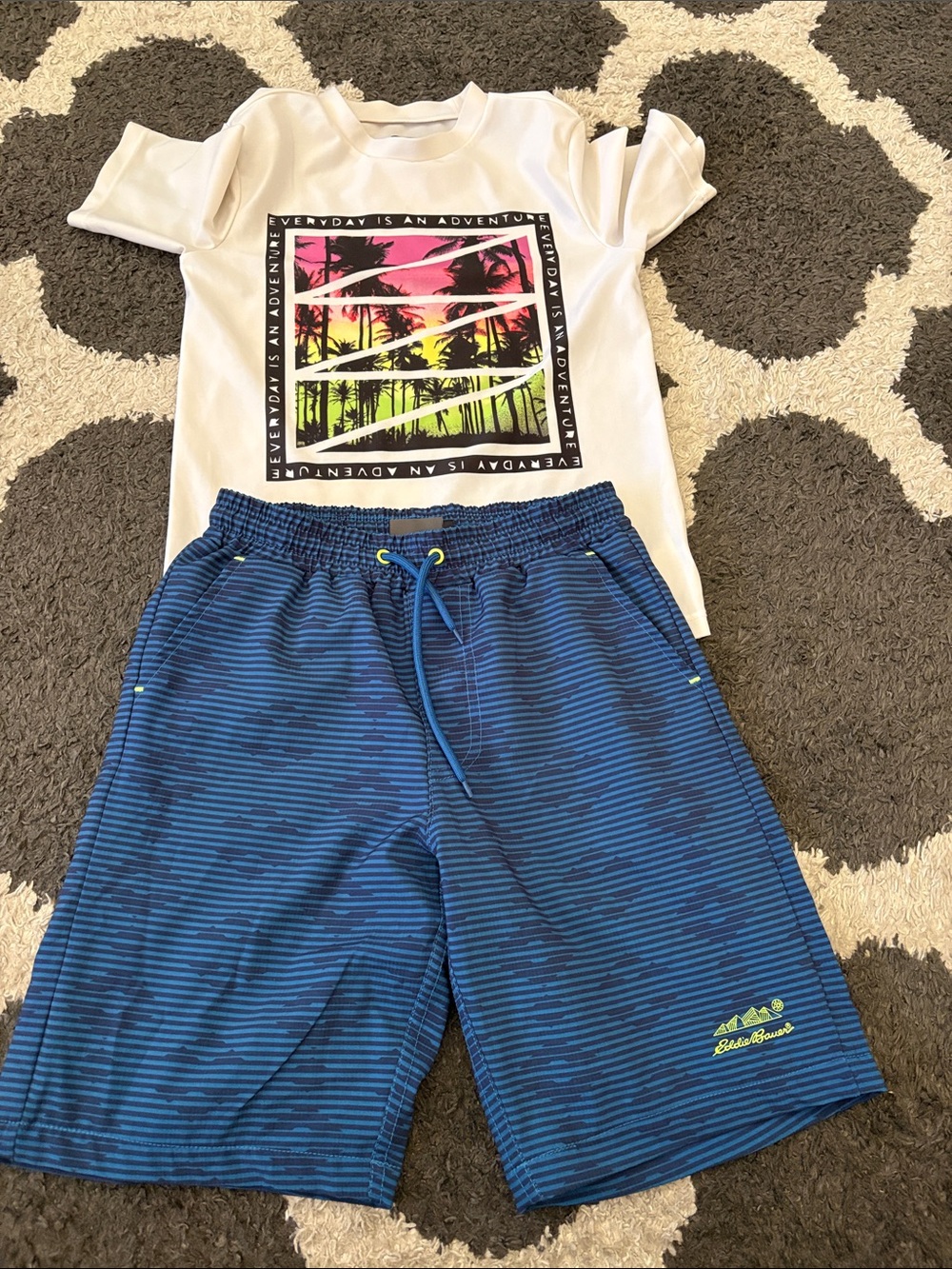 Boys Swim Set size 8 top 7/8 trunks